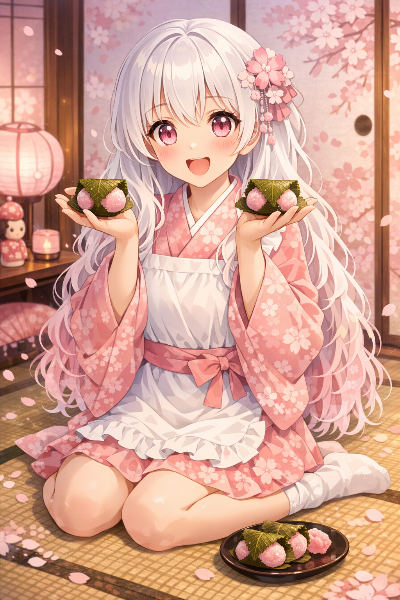 桜舞う部屋の甘いひととき