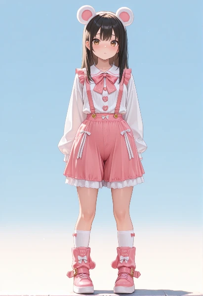 立ち絵_006_クマ耳少女の甘いピンクスタイル