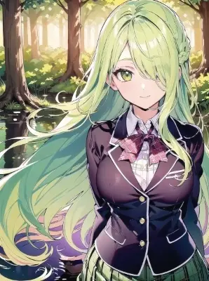 #222 緑髪少女