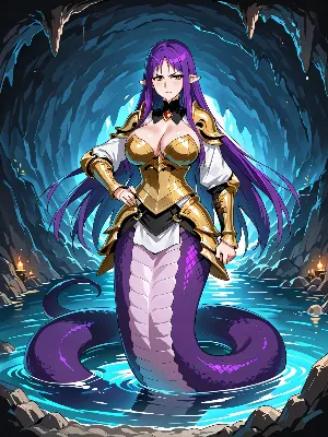 洞窟のラミア戦士