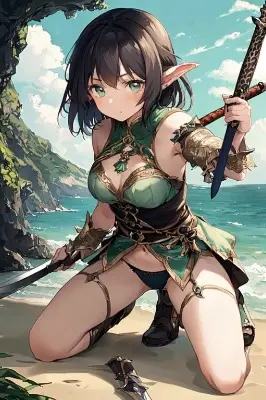 pantsエルフ剣士