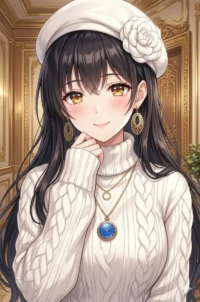 白い帽子の時を紡ぐ少女