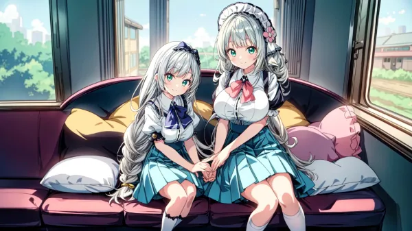 双子姉妹の電車旅と秘密の約束