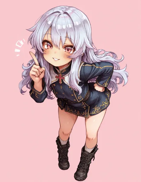 銀髪少女のいたずら作戦