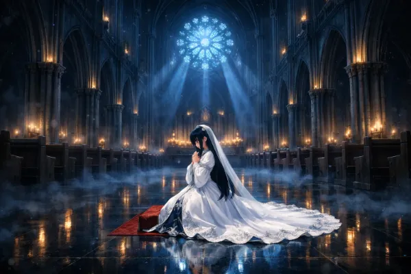 青い光に導かれし花嫁の誓い