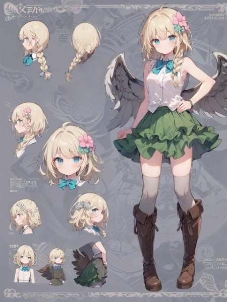 天使ちゃんの設定画＋