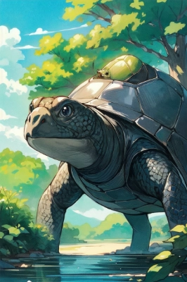 でかい亀