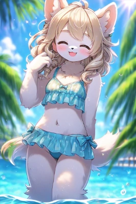 ケモノ彼女・海水浴の悩み