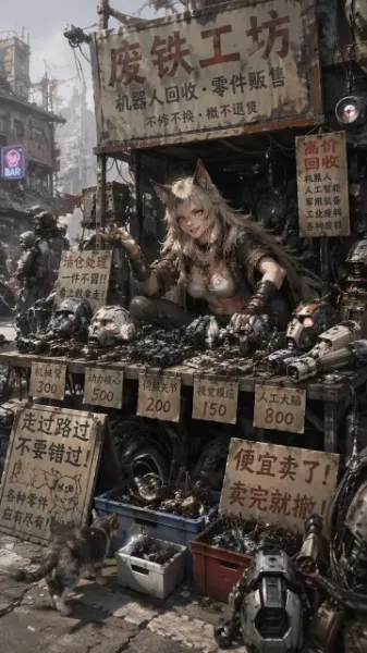 ジャンクパーツの露天商