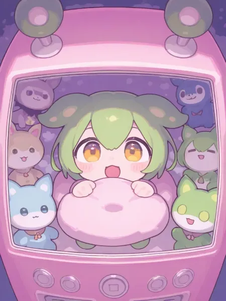 テレビの中のびっくり少女