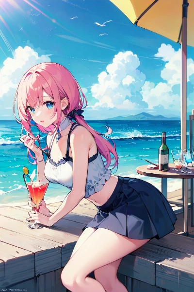 海眺めながら飲むのもいいね