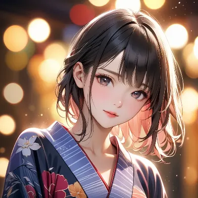 夏夜の浴衣美人