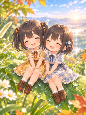 真珠色の朝の、天使たち