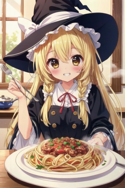 魔理沙のミートソースパスタ