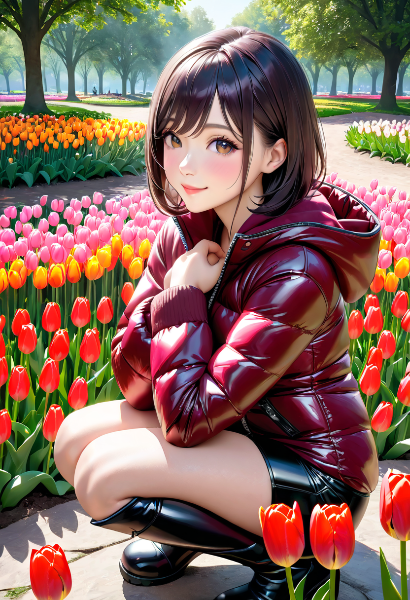 チューリップ花壇