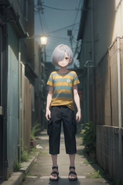 ボーダーシャツの鬼太郎