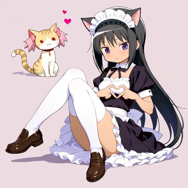 猫耳メイドの甘いハートタイム