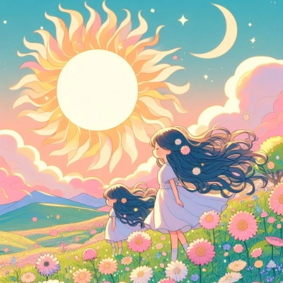 花の丘、燃える太陽