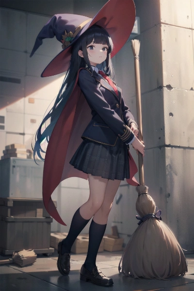 箒を持った魔女子先輩