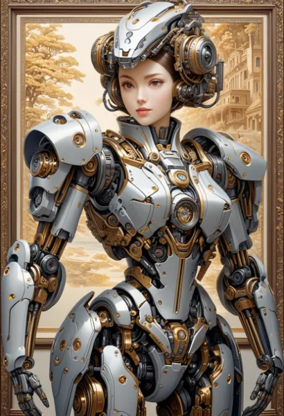 お題：アニメ塗り（機械化淑女）