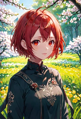 赤髪の美少女
