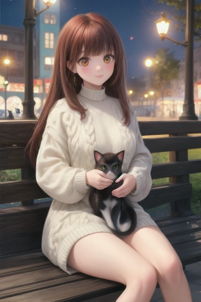 さきちゃんと猫