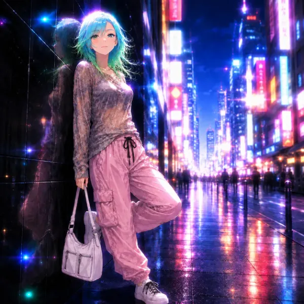 ネオン街の少女