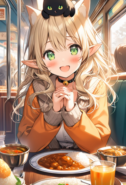 食堂車のスペシャルカレー