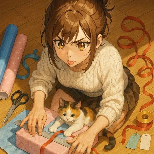 いたずら猫と少女の贈り物大作戦