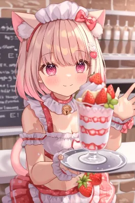 [動画] いちごパフェをご奉仕！