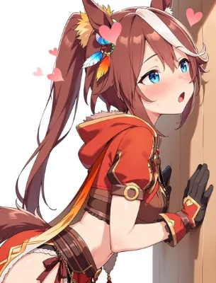 幸せそうな馬耳少女