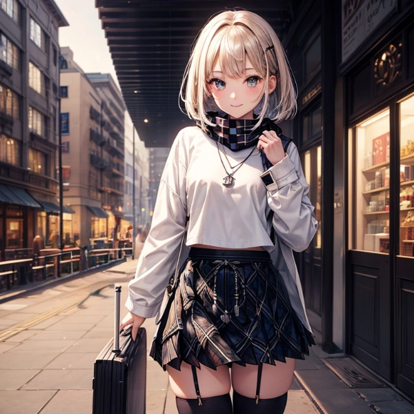 買い物帰りの女の子