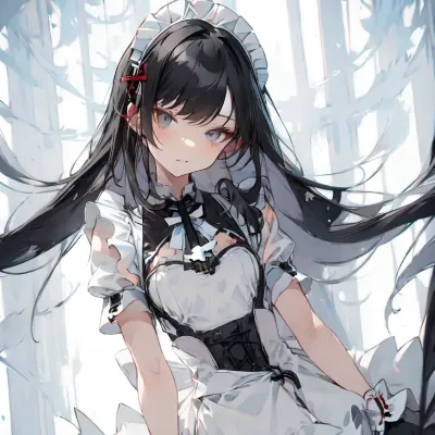 黒髪メイド