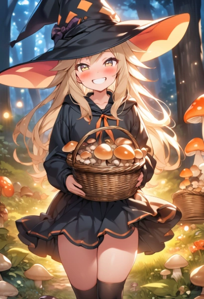 キノコ狩りの魔理沙