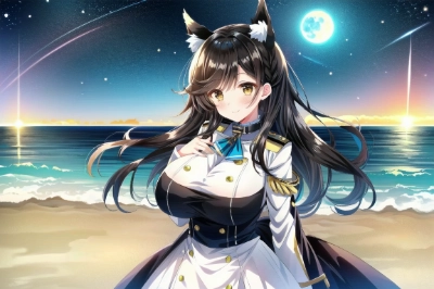 愛宕(アズールレーン) 夜景