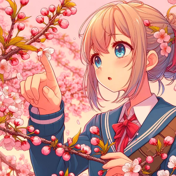 卒業シーズン到来の予感＊サクラの蕾と女の子(17枚)