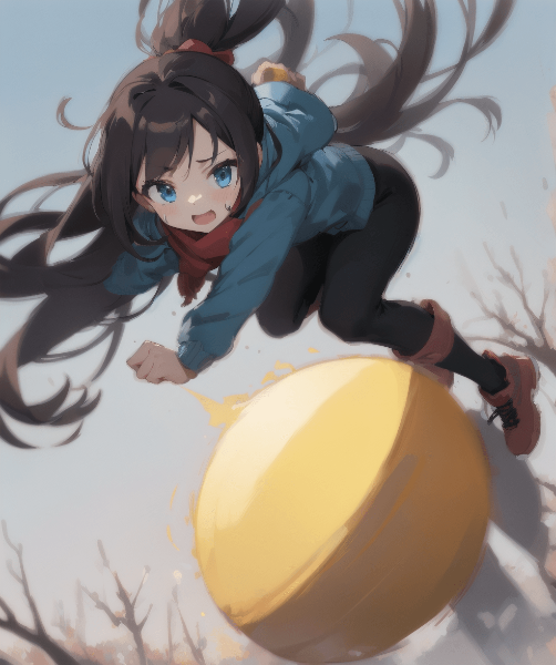 冬に女の子とドッジボール！３