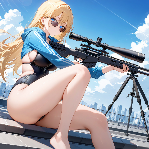 law enforcement sniper on roof