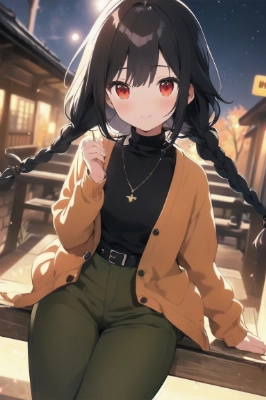 三つ編みの女の子