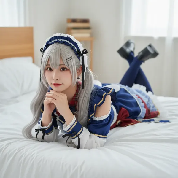 銀髪メイドの秘密の休息