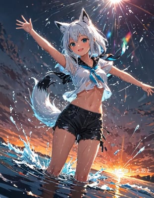 水の上で踊る