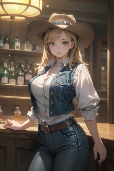 金髪カウガール