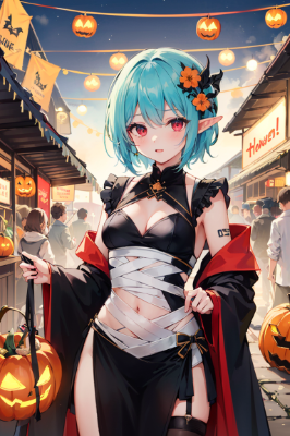 ハロウィンとエルフの少女