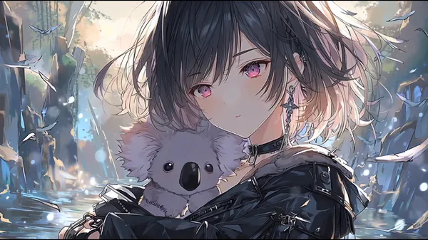 クールな女性の微笑