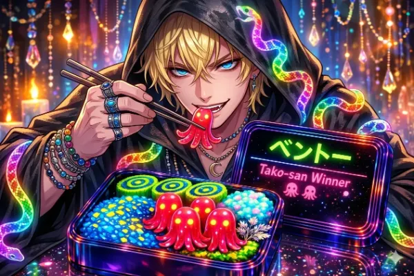 尊師の蛍光色弁当