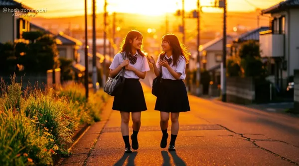 【放課後の残像、影が伸びる五時】