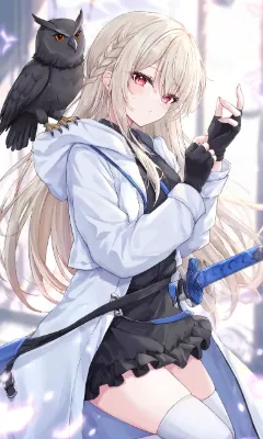 肩乗りフクロウ