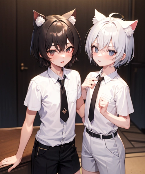 白猫と黒猫