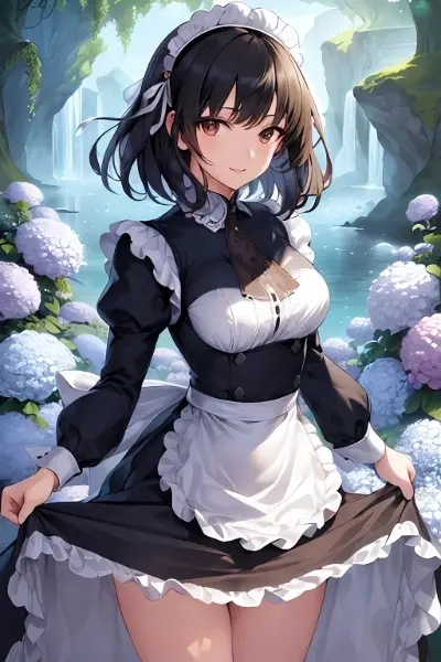 さあ、ご主人様もこちらにいらしてください。水が気持ちいいですよ