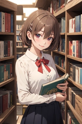 図書館にいた娘